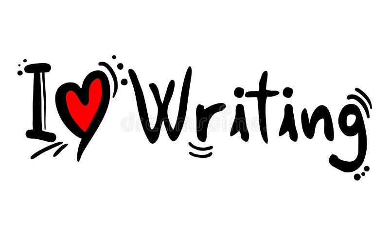 Amor que escribe el mensaje stock de ilustración Amor que escribe el mensaje stock de ilustración
