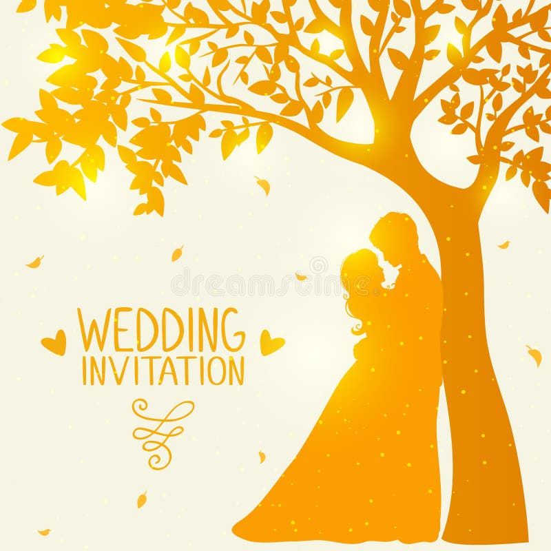 Amor debaixo da árvore ilustração do vetor