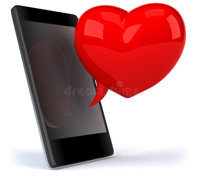 Amor y smartphone libre illustration Amor y smartphone libre illustration