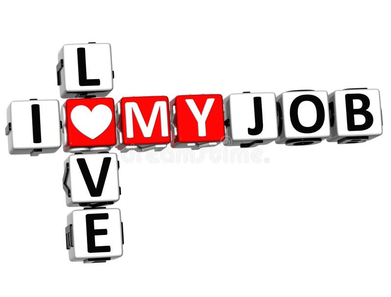 amore di 3D I il mio Job Crossword illustrazione vettoriale amore di 3D I il mio Job Crossword illustrazione vettoriale