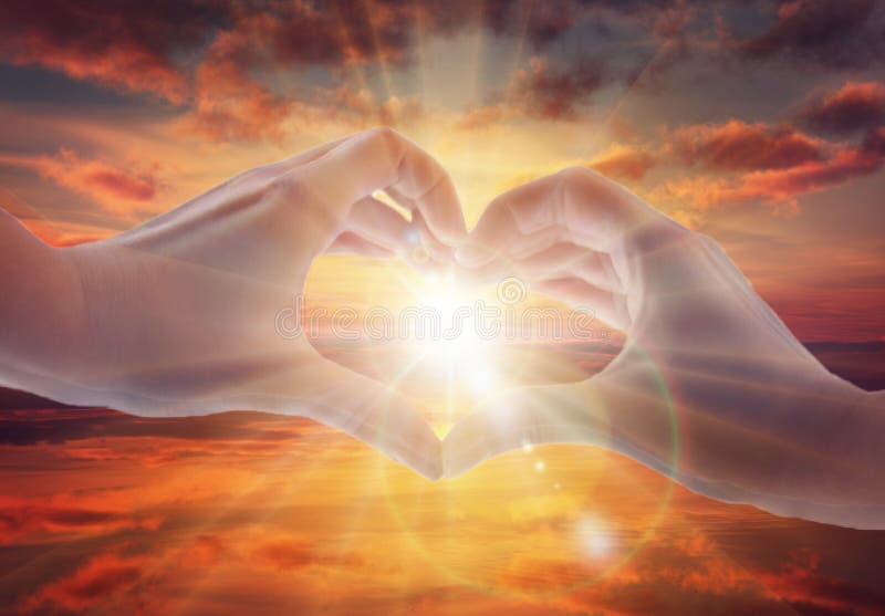 Amore magico guarire il cuore universale dell'energia solare