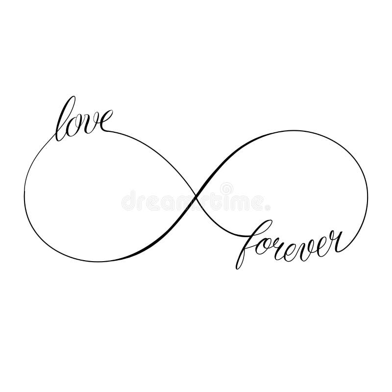 Simbolo Infinito: Significato In Amore Amore E Per Sempre Simbolo Di Infinito Illustrazione Vettoriale