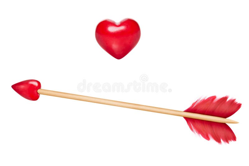 Amorek strzała z sercem ilustracja wektor Amorek strzała z sercem ilustracja wektor