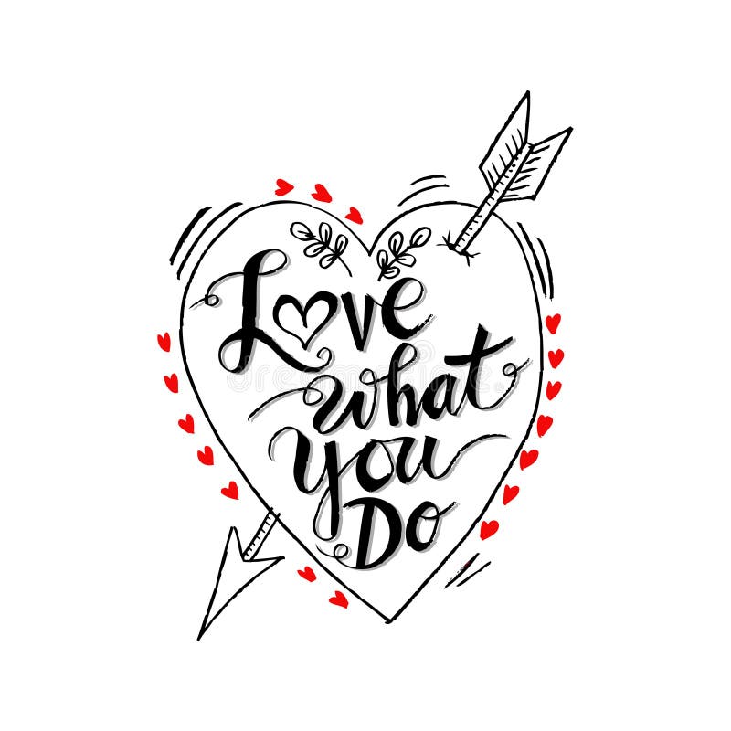 Amour ce que vous faites illustration stock Amour ce que vous faites illustration stock