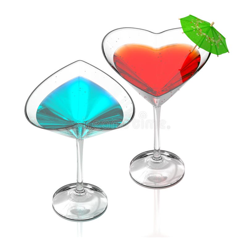 Cocktails D Amour Image Stock Image Du Forme Valentin