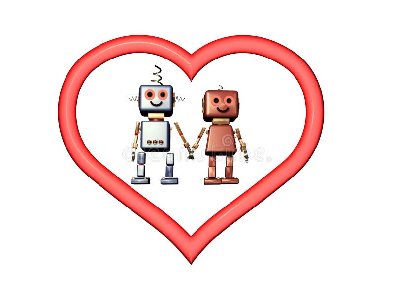 Amour de robot illustration de vecteur