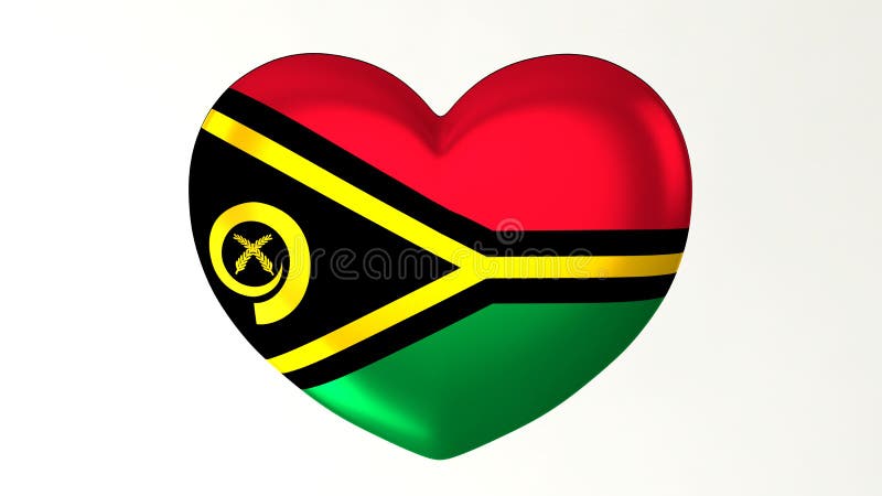 Amour en forme de coeur Vanuatu de l'illustration I du drapeau 3D illustration stock Amour en forme de coeur Vanuatu de l'illustration I du drapeau 3D illustration stock