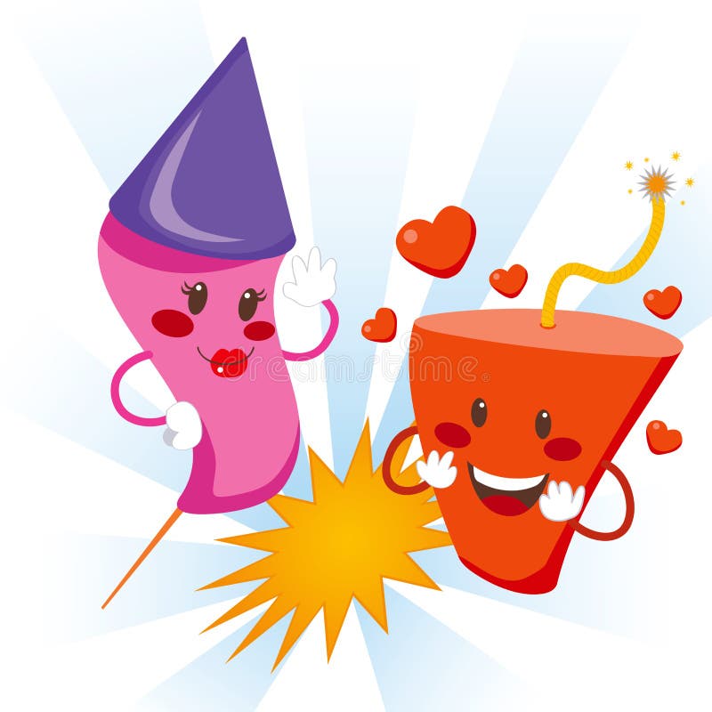 Amour explosif illustration libre de droits Amour explosif illustration libre de droits