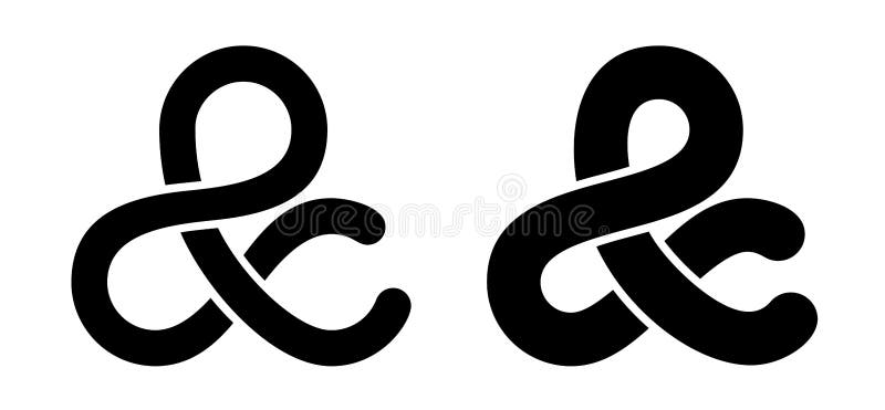 Ampersand. elegant vektorsymbol på vit bakgrund royaltyfri illustrationer