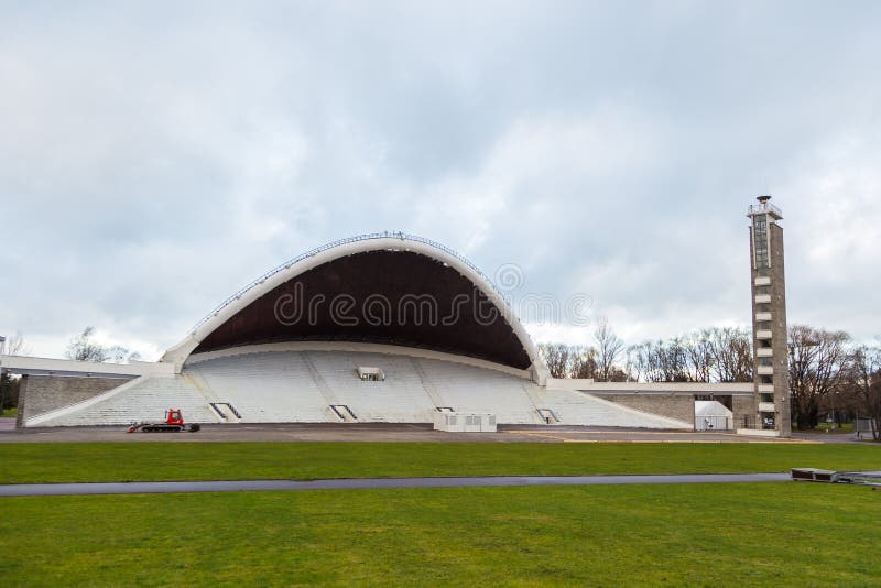 Amphitheater, music stadium Lauluvaljak on the Song Field in Tallinn.