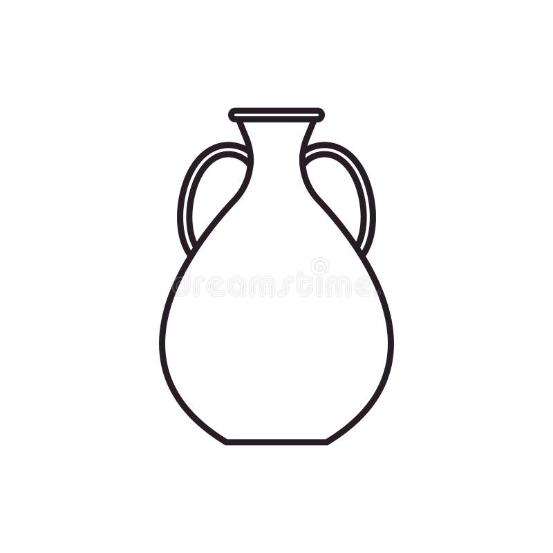 Amphora Icon Vector. Jug Illustration Sign. Pottery Symbol or Logo