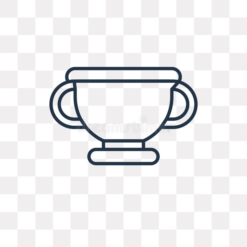 Amphora vector icon isolated on transparent background, linear A royalty free illustration