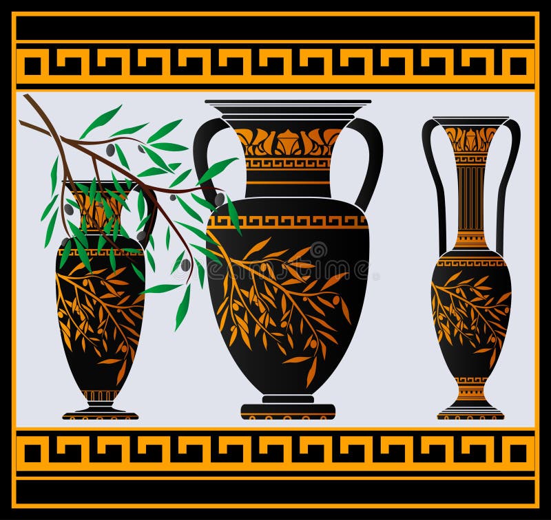 Amphoras y jarro griegos