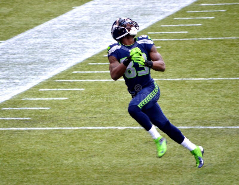 Ricardo Lockette, ricevitore largo dei Seattle Seahawks fotografia stock