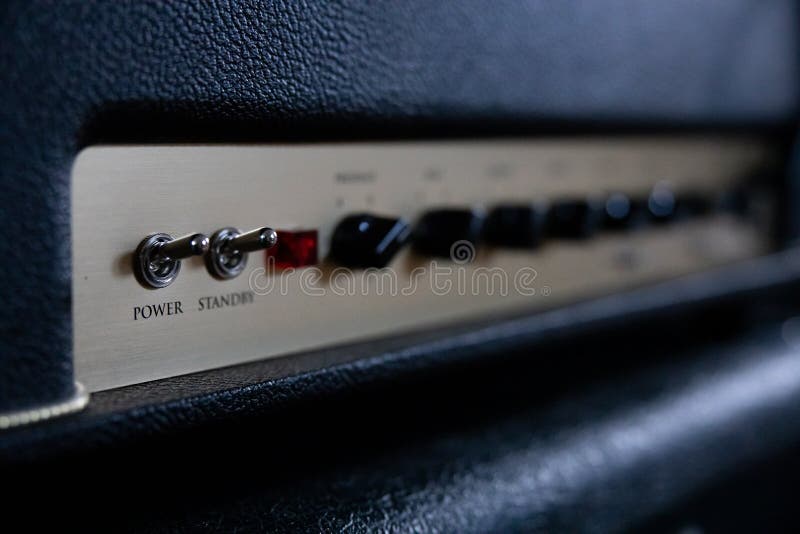 Amplifier Head Power Standby Guitar Ready To Play Music Stock Image