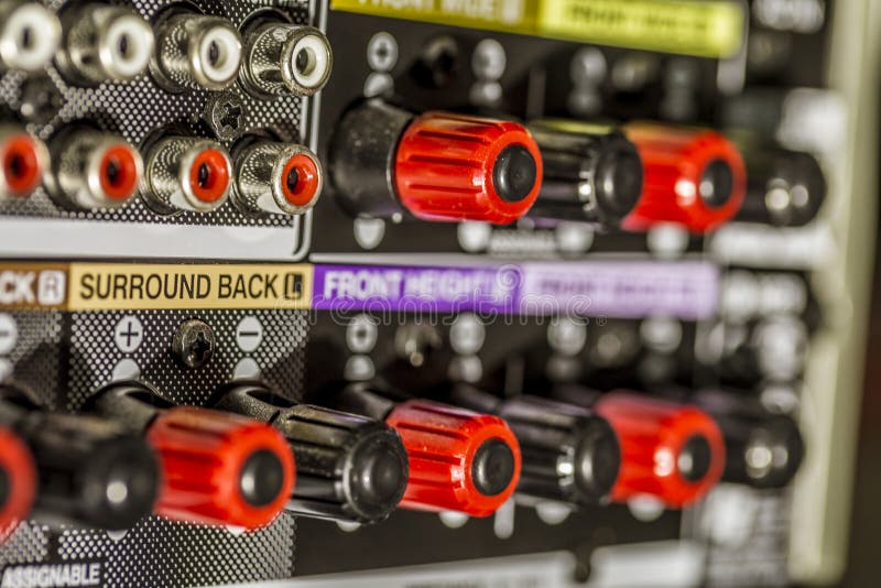 Amplifier connectors stock photo. Image of digital, performance 106769412