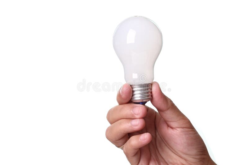 Ampoule dans une main photo stock. Image du ampoule, humain 23025666