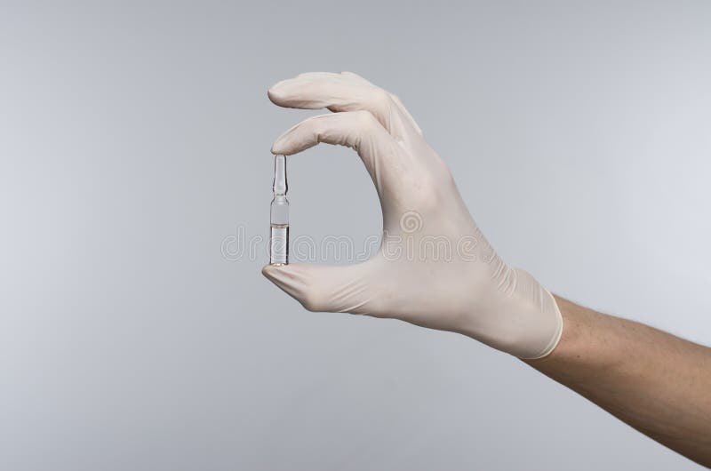 Ampoule in a hand stock image. Image of hold, hospital 169696817