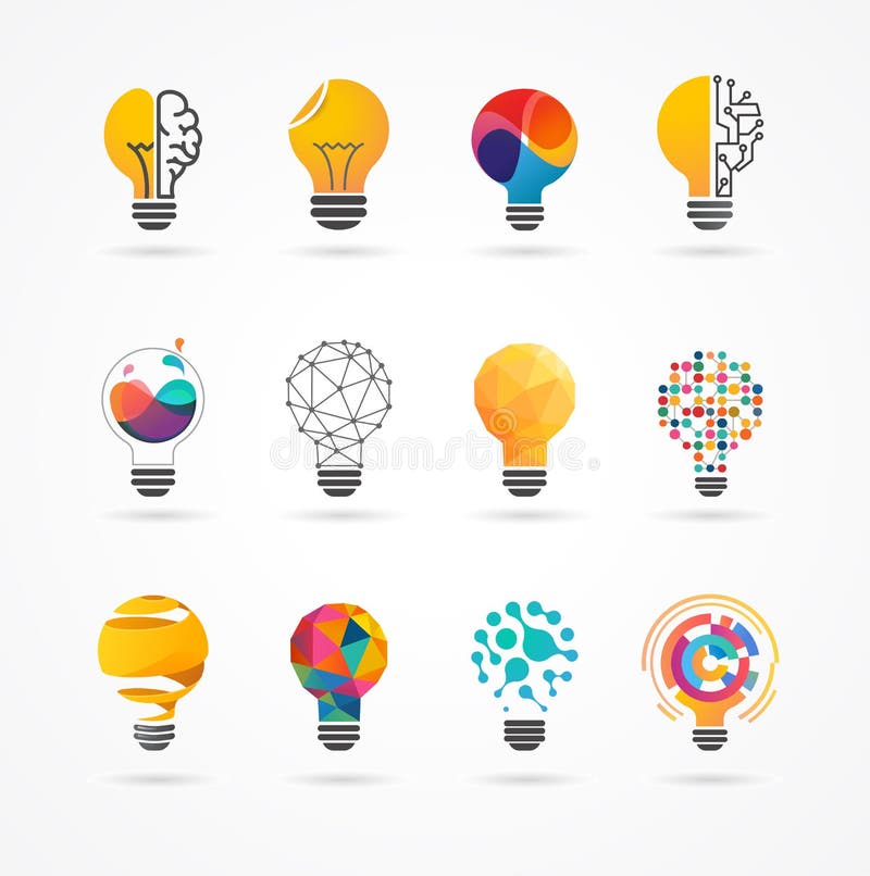 Ampoule - idée, créative, icônes de technologie
