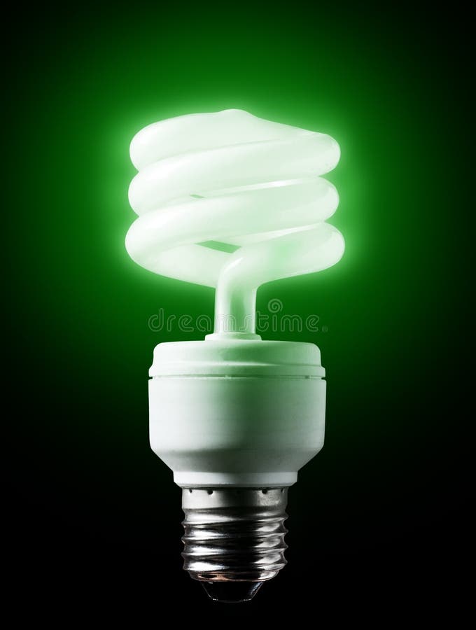 Ampoule Verte De Rendement Optimum. Image stock Image du réduisez