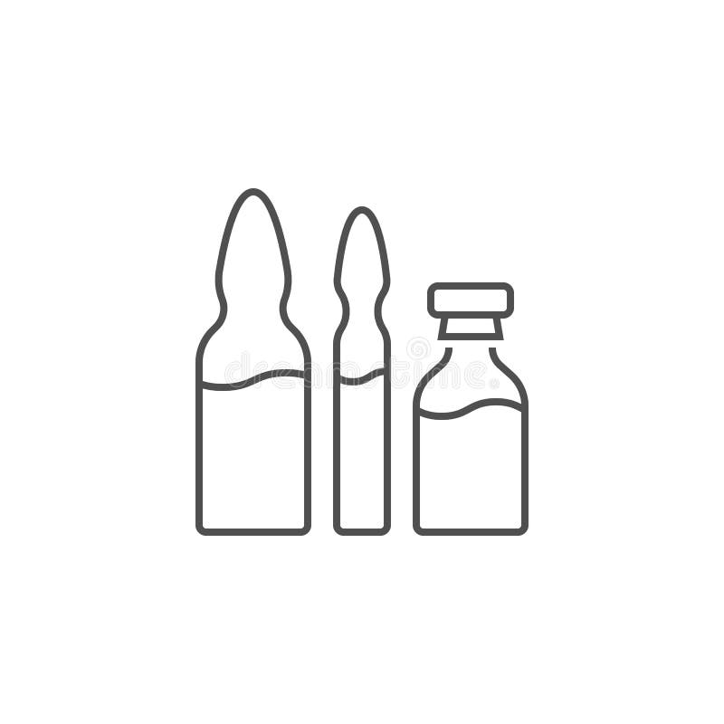 Чертеж блистера ампула бутылек 1 1 Ampoule Vector Icon stock vector. Illustration of design - 144532884