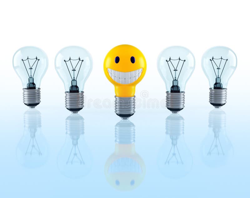 Ampoules dans une ligne illustration stock Ampoules dans une ligne illustration stock