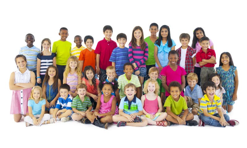 Large Group of Children Smiling. Large Group of Children Smiling.