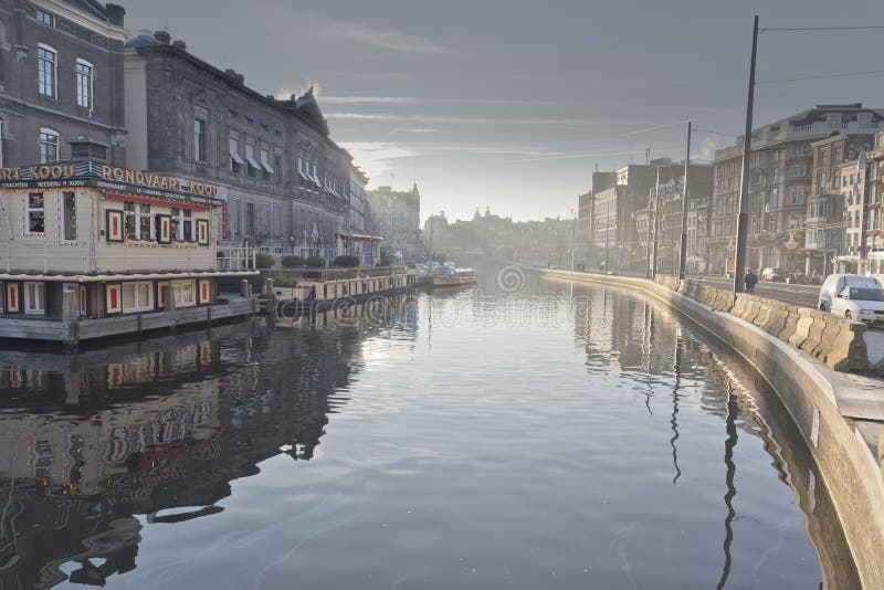 Amsterdam canal and buildings