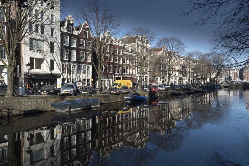 Amsterdam canal and buildings