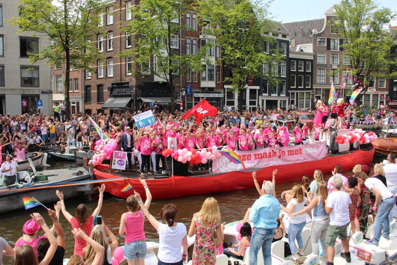 Amsterdam Gay Pride Canal Parade Editorial Photo Image Of Event Lgbtq 57420966