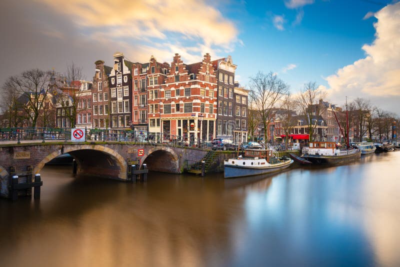 Amsterdam, Netherlands Bridges and Canals stock photos
