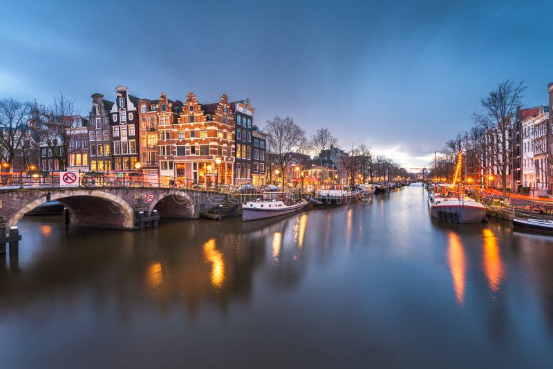 Amsterdam, Netherlands Bridges and Canals stock photos