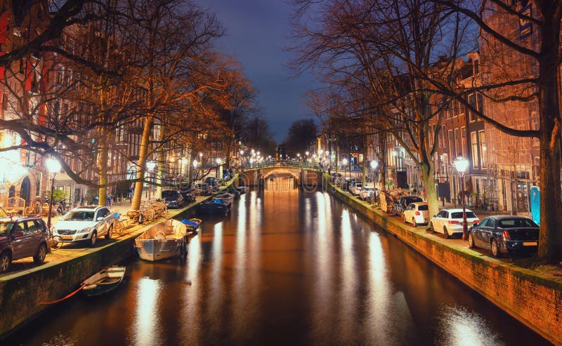 The Reguliersgracht in the Old Town of Amsterdam Editorial Stock Image ...