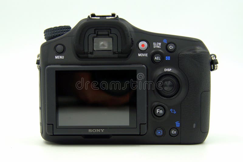 Backside of a Sony Alpha 68, A68, Photo Body Editorial Stock Image - of alpha, technology: 112689304