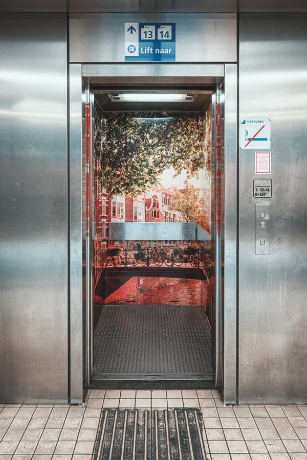 Elevator at the Amsterdam Science Park Station Amsterdam the