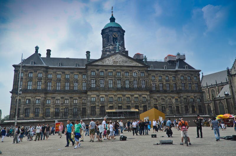 Amsterdam slottkunglig person arkivfoton