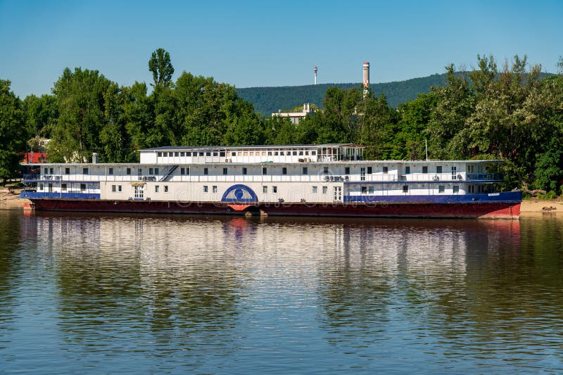 Former Paddle Steamer Aquamarine Near Budapest Hungary Editorial Stock