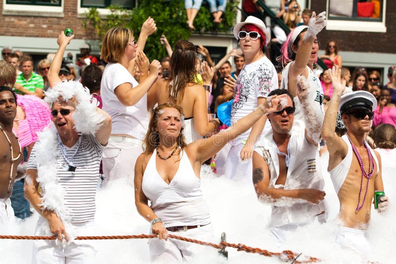 Amesterdão. Orgulho Gay 2009 fotos de stock