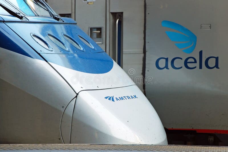 Amtrak high speed train Acela royalty free stock photos