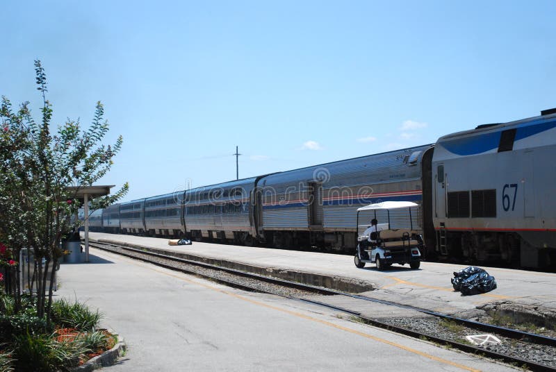 Amtrak Train editorial stock photo. Image of tree, sleeper 93174463