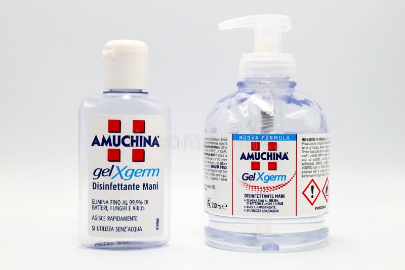 AMUCHINA Gel XGERM Hand Sanitizer Editorial Photography - Image of  emergency, logo: 186811902