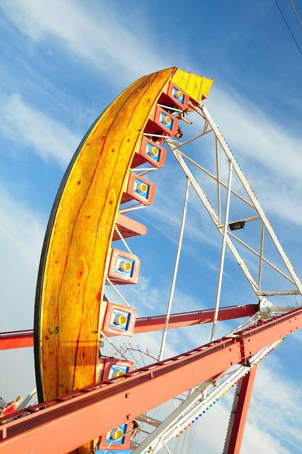 People at an amusement park