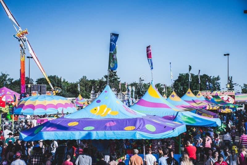 Amusement Park Edmonton, Summer Time Editorial Stock Image Image of