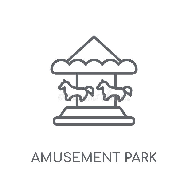 Amusement park linear icon. Modern outline Amusement park logo c stock illustration Amusement park linear icon. Modern outline Amusement park logo c stock illustration