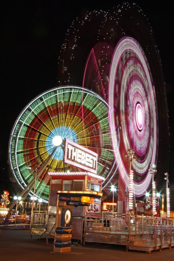 Amusement park by night