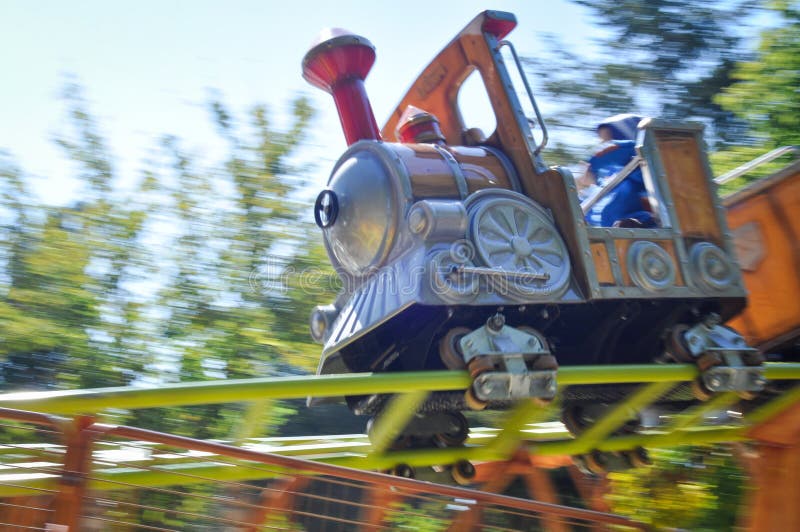 Amusement park train stock photo. Image of action, merry 34179884