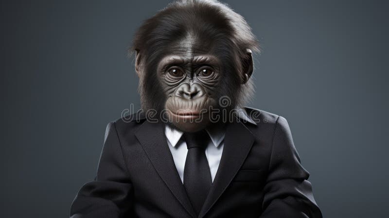 https://thumbs.dreamstime.com/b/amusing-minimal-retouching-baby-gorilla-business-suit-businessman-ape-dressed-tie-his-hands-depicted-realistic-animal-284831777.jpg