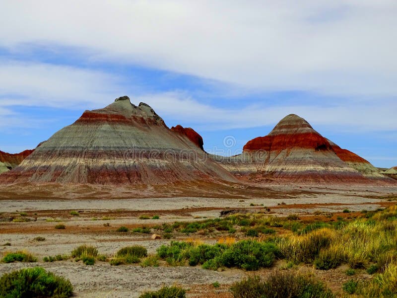 North America, United States, Arizona, Petrified Forest National Park, Blue Mesa. North America, United States, Arizona, Petrified Forest National Park, Blue Mesa