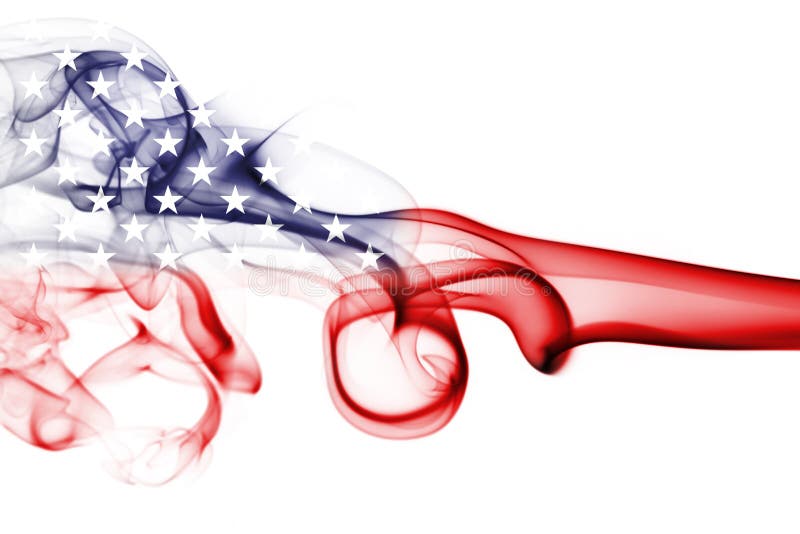 América, los E.E.U.U., bandera nacional del humo imágenes de archivo libres de regalías América, los E.E.U.U., bandera nacional del humo imágenes de archivo libres de regalías