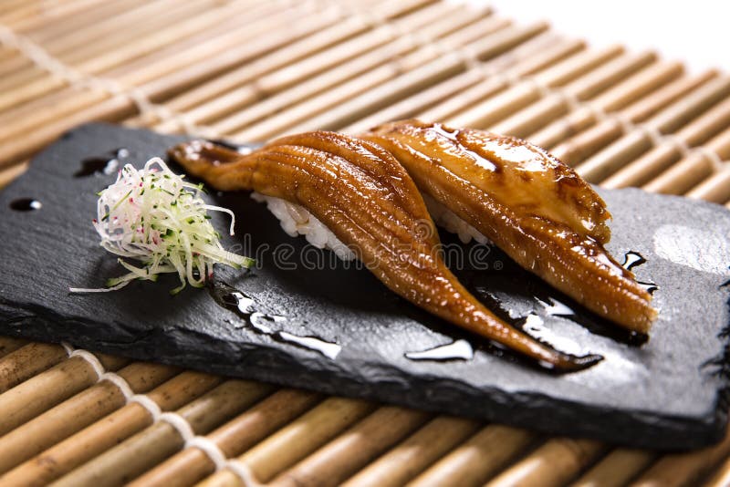 Anago (Piec na grillu Widzii węgorza) suszi obrazy stock Anago (Piec na grillu Widzii węgorza) suszi obrazy stock